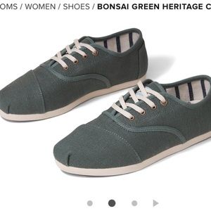 NEW✨ Toms Canvas Cordones, Bonsai Green